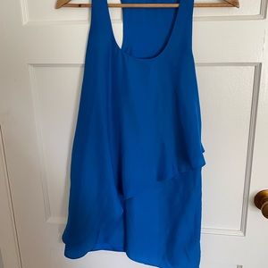 Silence + noise royal blue ruffle dress